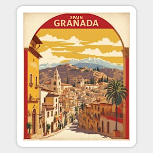 Granada Spain Travel Tourism Retro Vintage Sticker